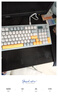 聯(lián)想（Lenovo）K2有線靜音鍵盤 機(jī)械手感 Gasket結(jié)構(gòu)95鍵 混彩燈效 人體工學(xué) 音量旋鈕 有線辦公鍵盤 拼色 霧海藍(lán) 曬單實(shí)拍圖
