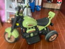 哈哈怪兒童電動(dòng)摩托車(chē)兒童摩托車(chē)3-6歲兒童電動(dòng)車(chē)玩具車(chē)可坐人兒童車(chē) 豪華綠|6V10電瓶+雙驅+遙控+挎斗 曬單實(shí)拍圖