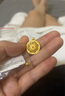 周大生黃金吊墜足金古法琺瑯花絲鏤空羅盤吊墜典雅送老婆送媽媽生日禮物 金重約6.8g 曬單實拍圖
