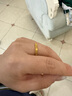 萃華金店足金999琺瑯愛心黃金戒指時(shí)尚婚慶三金女戒送女友老婆七夕禮物 氣質(zhì)花絲珍珠戒指金重約3g 曬單實(shí)拍圖