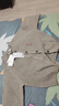 ELLE KIDS童裝 埃菲爾鐵塔刺繡插肩袖針織開衫女童冬季老錢風(fēng)毛衣 淺灰色 160 (S) 曬單實拍圖
