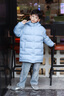 雪中飛兒童羽絨服2025新款女童簡(jiǎn)約面包羽絨服男童時(shí)尚加厚保暖羽絨外套 新霧藍(lán) 130 曬單實(shí)拍圖