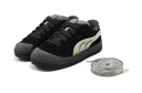 彪馬（PUMA）【面包鞋】經(jīng)典復古滑板鞋男女撞色休閑鞋SUEDE XL399099 黑色-迷霧灰-大理石灰-02 40 曬單實(shí)拍圖