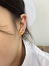 曼卡龍黃金耳釘足金牛角包耳飾5D可愛(ài)精致小克重 送女友禮物 牛角包耳釘 0.73g 曬單實(shí)拍圖