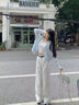 俞兆林藍(lán)色針織開(kāi)衫外套女春秋季2025新款慵懶風(fēng)高級(jí)感毛衣短款長(zhǎng)袖上衣 天藍(lán)色 【軟糯親膚】 均碼 【合適80-140斤】 曬單實(shí)拍圖