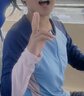 李寧（LI-NING）兒童泳衣女童長袖防曬分體專業(yè)沖浪服印花長褲游泳裝備0092藍(lán)170 曬單實拍圖