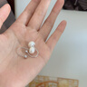 黛米 雪月 無核淡水珍珠耳釘S925銀珍珠U形饅頭圓耳環(huán)耳飾情人節(jié)禮物 9-10mm【日常百搭】 曬單實拍圖