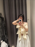 UR2025夏季新款女裝時(shí)尚休閑百搭超寬松白色半裙UYU550052 本白 (偏寬松) S (XS-S) 曬單實(shí)拍圖