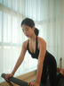WISKII顯瘦V腰運(yùn)動(dòng)長(zhǎng)褲女士提臀高腰瑜伽褲健身褲高彈裸感跑步緊身褲 深邃黑（長(zhǎng)褲） S 曬單實(shí)拍圖