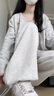 FitonTon休閑褲女秋季新款高腰垂感直筒顯瘦百搭闊腿褲美式運(yùn)動(dòng)褲衛(wèi)褲 曬單實(shí)拍圖
