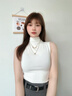小米星雙層疊戴鋯石項鏈女款毛衣鏈感輕奢小眾鎖骨頸鏈2025新款配飾 雙層疊戴鋯石項鏈 曬單實(shí)拍圖