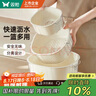 雙槍雙層洗菜盆瀝水籃廚房家用塑料水果盤濾水淘菜洗菜籃子6件套 曬單實拍圖