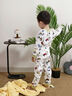 史努比（SNOOPY）男童保暖內衣套裝抑菌兒童秋衣秋褲小童寶寶睡衣 快樂(lè )游戲綠色 曬單實(shí)拍圖