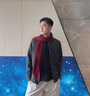 巴魯尼品牌羊毛圍巾男士冬季酒紅色保暖針織圍脖新年本命年會禮盒禮物 酒紅色 曬單實拍圖