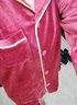 莫代爾品牌睡衣女春秋季珊瑚絨女士睡衣套裝簡(jiǎn)約薄款海島絨可外穿家居服 海島絨金邊胭脂紅 L (106-130斤) 曬單實(shí)拍圖