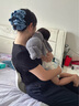 歐孕喂奶座椅孕婦哺乳床上護(hù)腰寶媽靠背產(chǎn)后月子久坐人體工學(xué)坐墊椅 淺灰【加大款 300斤以下適用】 曬單實拍圖