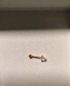 中國珠寶黃金耳釘女足金小圓珠泡泡耳飾養耳自戴送女友老婆情人節生日禮物 足金 磨砂圓耳釘【直針】約0.3克 曬單實(shí)拍圖
