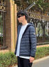 啄木鳥輕薄羽絨服男短款2025年新款輕便男士冬季外套男裝休閑百搭鴨絨服 霧霾蘭【連帽款-輕薄保暖】 XL 曬單實(shí)拍圖