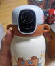 富光保溫杯大容量?jì)和?16L學(xué)生指紋杯寶寶女一蓋雙飲吸管杯子 550ml粉色【指紋解鎖+一蓋雙飲】 曬單實(shí)拍圖
