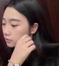 BJYLS999足銀耳釘女可愛卡通養(yǎng)耳洞耳環(huán)兒童洗睡不用摘純銀耳骨釘耳飾 【999銀】hellokitty貓耳釘 曬單實(shí)拍圖