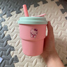 鯨美多高顏值隨行HelloKitty水杯凱蒂貓保溫杯女生茶杯學(xué)生可愛(ài)貼紙凱蒂 粉色隨手杯-凱蒂貓 420ml 單杯 曬單實(shí)拍圖