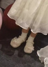 G.DUCKKIDS小黃鴨女童公主鞋2025夏季兒童皮鞋水晶鞋寶寶單鞋百搭軟底舞蹈鞋 米白色-2025年新款 31 內長(cháng)18.7cm 曬單實(shí)拍圖