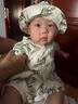 babylove嬰兒連體衣夏季竹棉山茶紗布和尚服新生兒寶寶衣服薄款透氣哈衣 曬單實(shí)拍圖