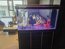 森森（SUNSUN）大型魚缸底過濾水族箱客廳家用落地玻璃生態(tài)金魚缸 超白隔斷屏風(fēng)款 1.2米長42cm寬（黑白可選） 曬單實(shí)拍圖