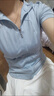 樂梵森（lefansen）羽毛球衣服運動短裙套裝羽毛球外套短褲女士速干衣服套裝 天空藍(lán)短袖外套+白色短裙 防走光 M 85-100斤 新升級面料 速干/高彈 曬單實拍圖