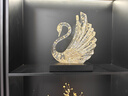 京力意式輕奢擺件裝飾品高級酒柜電視柜擺件套裝現代簡(jiǎn)約時(shí)來(lái)運轉酒柜 高級天鵝擺件透明金箔 曬單實(shí)拍圖