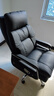 凱聯(lián)（KAILIAN）真皮老板椅可躺按摩大班椅商務(wù)辦公椅舒適久坐書(shū)桌椅家用電腦椅子 貴族黑+擱腳 貓爪皮 曬單實(shí)拍圖