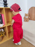 G.DUCKKIDS小黃鴨周歲禮服男寶寶抓周衣服女漢服百日宴百天滿月嬰兒套裝夏季 紅色+香囊 90 建議1~2歲【 80-90cm】cm 曬單實(shí)拍圖