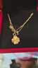 中國黃金（CHINA GOLD）黃金四葉草項鏈女款足金幸運草吊墜鎖骨教師節生日禮物送女友老婆 【今/次日達】四葉草吊墜+S925鏈 約0.75g 曬單實(shí)拍圖