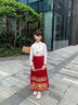 G.DUCK KIDS小黃鴨童裝漢服女童秋季2025新款女大童夏裝套裝馬面裙半裙兩件套 套裝 160 建議13~14歲(150-160cm) 曬單實拍圖