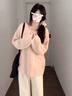 VEOX毛衣女針織衫女2025新款慵懶粉色V領(lǐng)水貂絨秋冬韓版寬松毛茸茸 粉色 M 建議95-105斤 曬單實(shí)拍圖