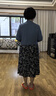 甘甘的世界2025秋季新款洋氣假兩件連衣裙甘夫人中年女士打底裙子 藍(lán)色 XL 適合115-125斤 曬單實(shí)拍圖