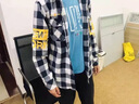 羅蒙（ROMON）格子長(cháng)袖襯衫男士2025夏季潮流寬松免燙襯衣休閑外套男上衣服男裝 1-9-36-S160-1紅色 XL （約120-135斤可穿) 曬單實(shí)拍圖