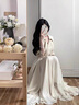 她芙（tafu）品牌女裝風(fēng)衣外套女中長(cháng)款2025春秋新款韓版小個(gè)子氣質(zhì)收腰大衣 米白色 M 建議130斤以下 曬單實(shí)拍圖