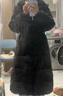 雪中飛羽絨服女長(cháng)款過(guò)膝新款柔軟百搭收腰顯瘦連帽保暖加厚外套 黑色 M 曬單實(shí)拍圖