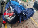 天堂雨衣電動(dòng)車(chē)男摩托車(chē)長(cháng)款防暴雨超大單雙人加大加厚電瓶車(chē)雨披成人 雙人雙帽檐-藏青-牛津布升級款款 曬單實(shí)拍圖