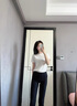 拉夏貝爾短袖t恤女夏季新款圓領(lǐng)純色百搭打底衫內搭基礎款上衣 白色 S 曬單實(shí)拍圖