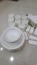 國濤骨瓷餐具擺臺四件套酒店會(huì )所碗碟盤(pán)套裝陶瓷新中式可印字定制logo 五件套A款 5件套 曬單實(shí)拍圖