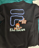 FILA FUSION斐樂官方潮牌情侶針織套頭衫冬季時尚加絨衛(wèi)衣 曬單實拍圖