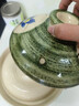 K-UNING日本進(jìn)口獨(dú)家定制萬(wàn)古燒家用耐高溫陶瓷雙蓋燜飯土鍋煲湯砂鍋燉鍋 綠釉4合炊（3-4人適用） 2.3L 曬單實(shí)拍圖