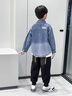 Dudant國際品牌男童牛仔襯衫2025新款兒童襯衣長袖中大童薄款男孩外套 牛仔藍(lán) 130 cm 曬單實拍圖