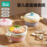 如山寶寶輔食碗注水保溫嬰幼兒專用不銹鋼吃飯恒溫吸盤兒童餐具 曬單實拍圖