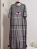 YSO【酷貓系列】睡衣女連體睡裙夏條紋可愛家居服涼感寬松可外穿L 曬單實(shí)拍圖