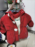 G.DUCKKIDS小黃鴨兒童棉服秋冬加厚女童棉襖0-3歲嬰兒衣服寶寶棉衣加絨外套 紅色 90 尺碼1~2歲【 80-90cm】 曬單實(shí)拍圖