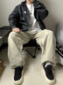 耐克（NIKE）Sportswear風(fēng)行者連帽梭織防風(fēng)衣運動(dòng)夾克男款黑色 XXL 曬單實(shí)拍圖