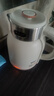 半球（PESKOE）電水壺燒水壺電熱水壺 1.5L 雙層防燙開(kāi)水壺 304不銹鋼熱水壺 DF1515A-05 白色 曬單實(shí)拍圖